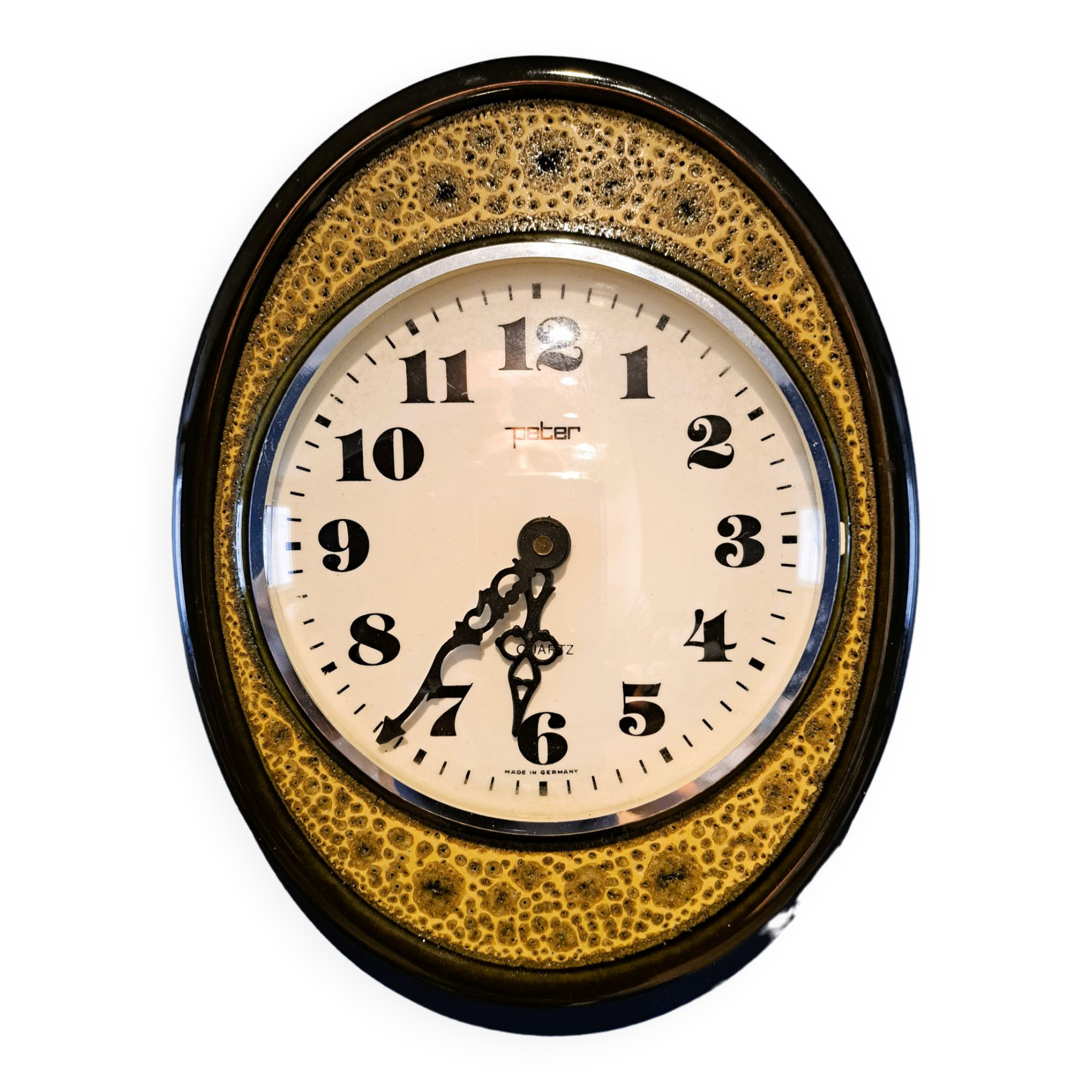 German clock "peter- uhren gmbh" in vintage ceramic