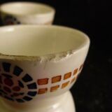 Lot de 5 coquetiers anciens en faience