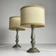 Vintage metal table lamp, Italy 1960s, set of 2