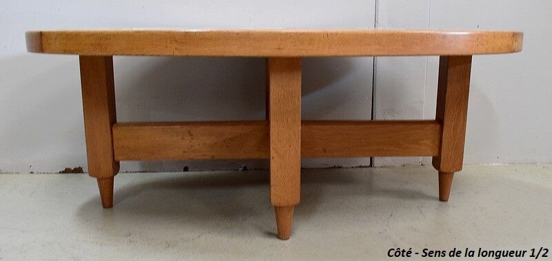 Table de salon en chêne massif, par R. Guillerme et J. Chambron, éditions « Votre Maison » 1960