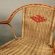 2 models vintage rattan armchairs