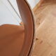 Bistro chair Baumann 1963 curved wood and skaï imitation leather caramel