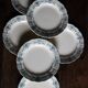 A set of 6 flat plates Terre de Fer Bleu Verdun HBC.