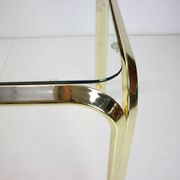 Midcentury brass and glass dining table, germany 1970s