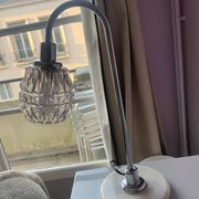 Lampe vintage années 70 chrome et marbre