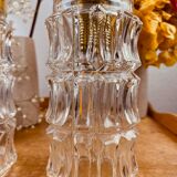 Walking lamp suspension tulip vintage pressed glass 70s