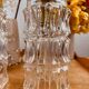 Walking lamp suspension tulip vintage pressed glass 70s