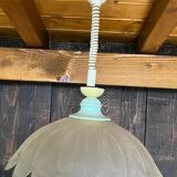 Suspension opaline monte et baisse vintage