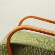 Fauteuil lounge art déco Kozelka & Kropacek avec revêtement jacquard