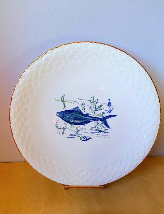 Fish plates in Limoges porcelain