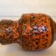 Vase orange écume de mer fat lava