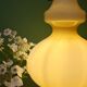 Suspension globe vintage en opaline jaune