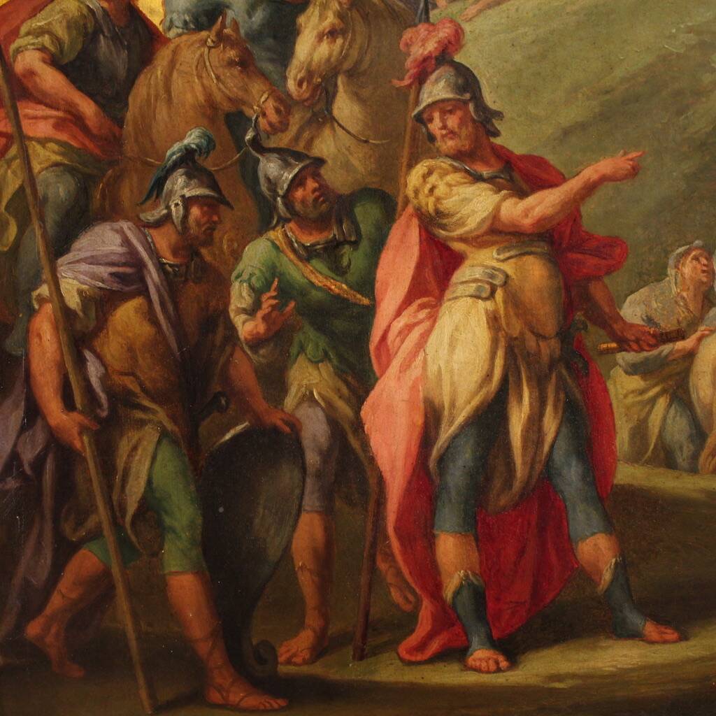 18th-century Italian panel painting, the Crossing of the Jordan