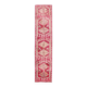Vintage Pink Geometric Turkish Hand-Knotted Runner 80x361