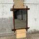 Antique wooden mirror vintage bamboo style large format XL