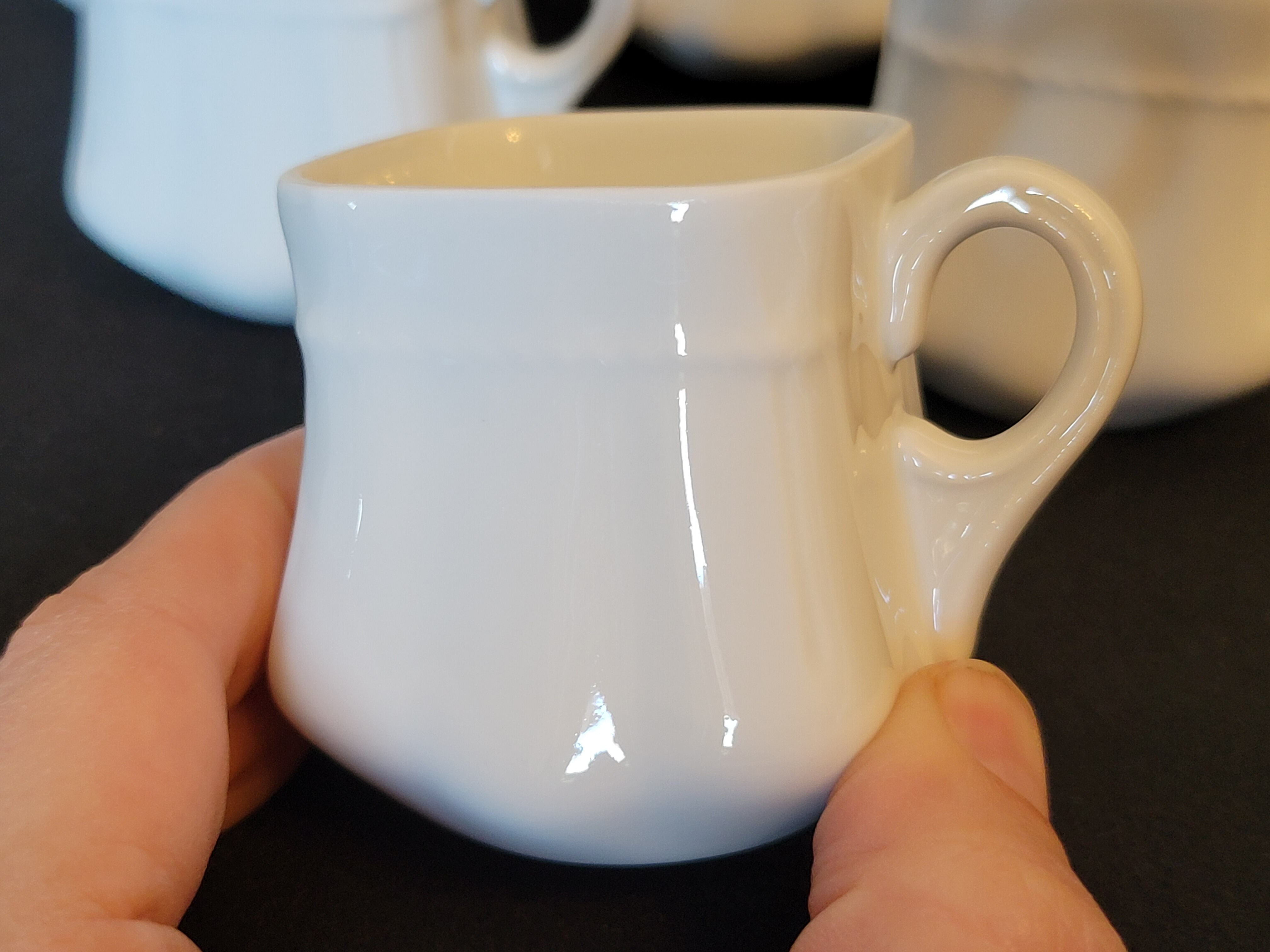 10 old porcelain cream jars