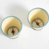 Two beautiful original Mid Century Modern floral wall lamps made of brass w