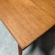 Table de salon pieds compas 50's en chêne 130x90 cm