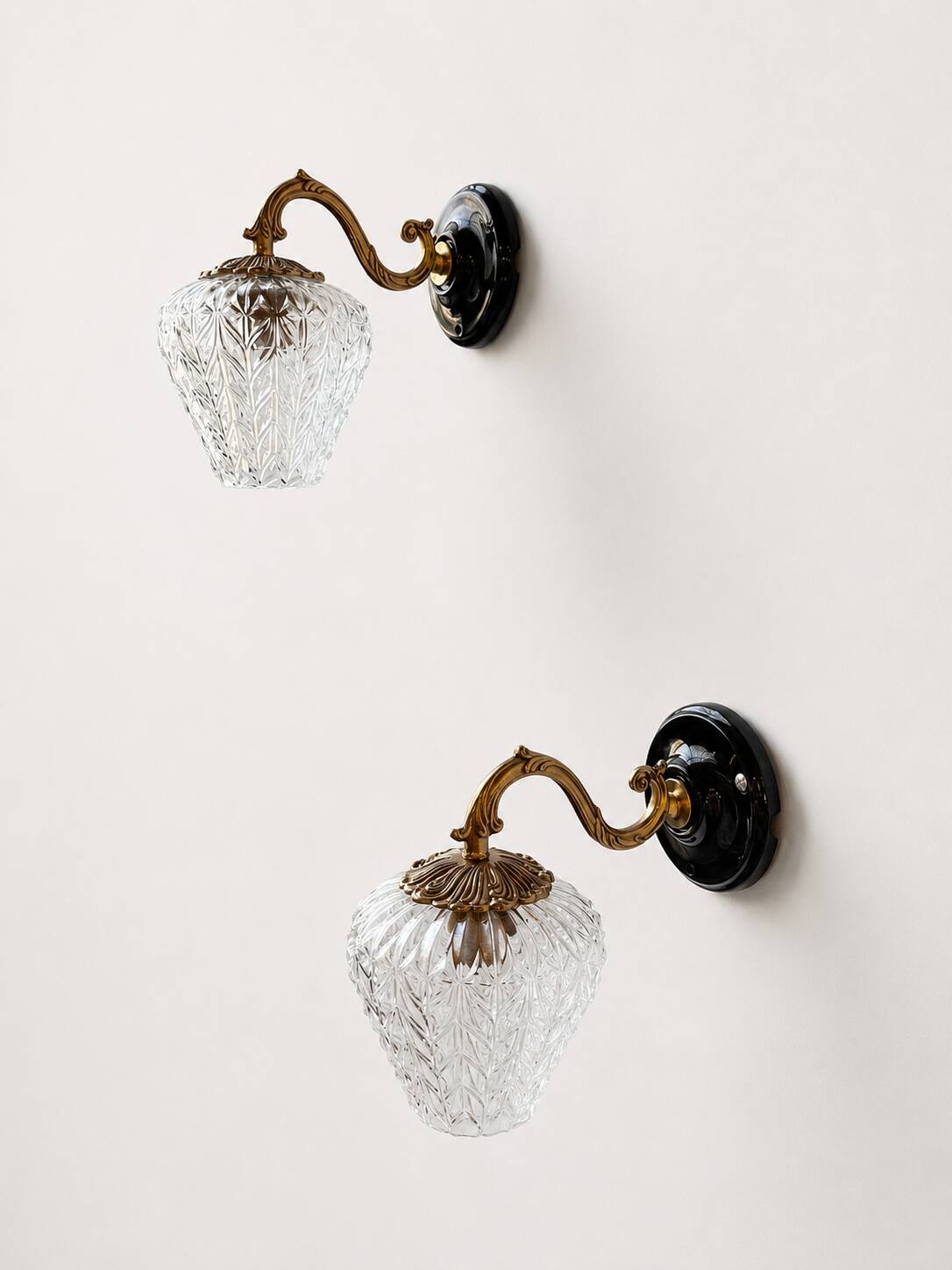 Vintage baroque wall lights