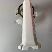 Applique en porcelaine et tulipe en verre art déco