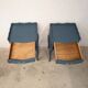 2 relooked cherry wood bedside tables