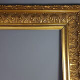 Imposing nineteenth century frame wood and gilded stucco 103x87 foliage 82.7x66.7 cm SB