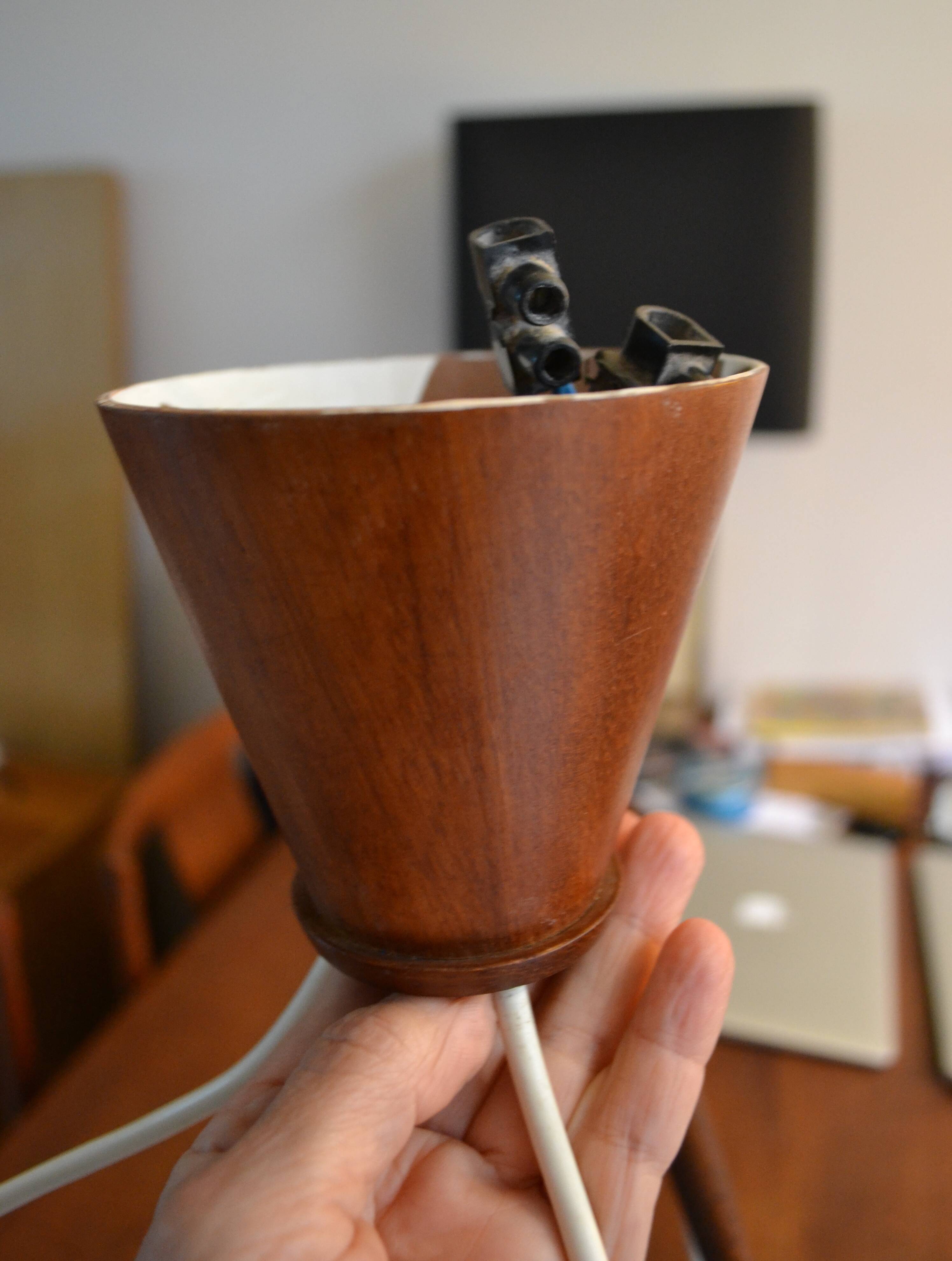 Scandinavian chandelier 3 opaline lights by Kristiansson for Luxus 50s