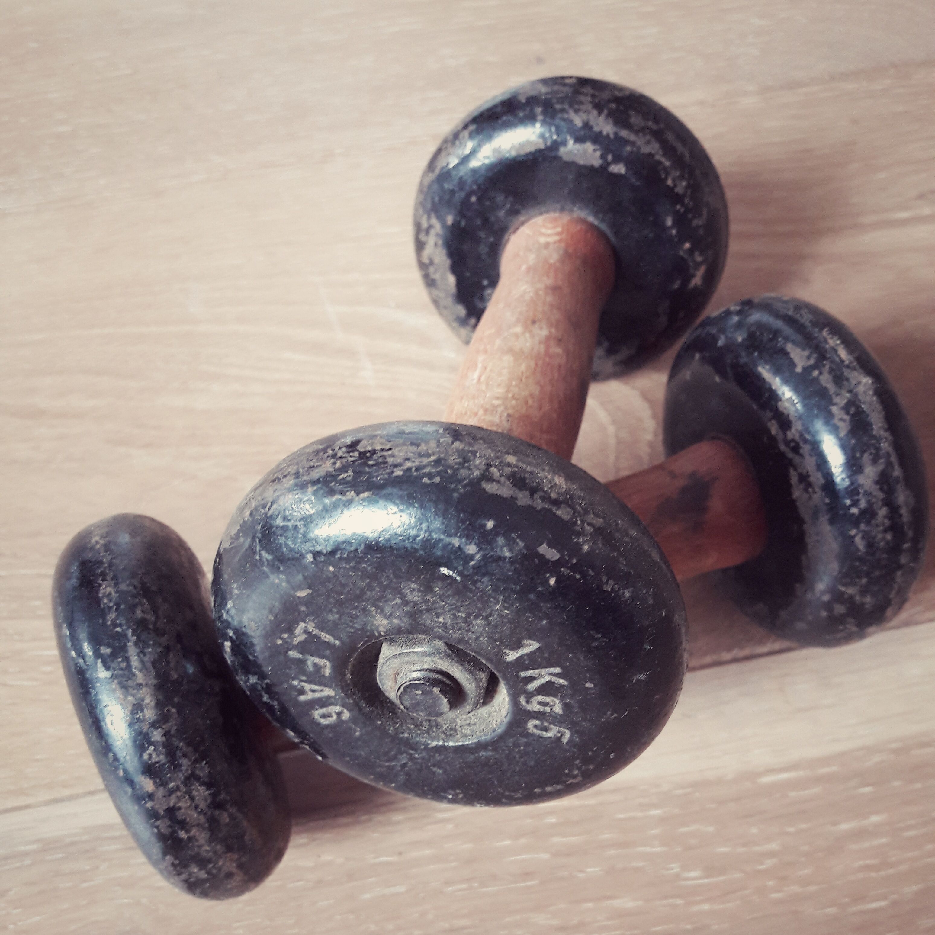 Paire d'haltères vintage