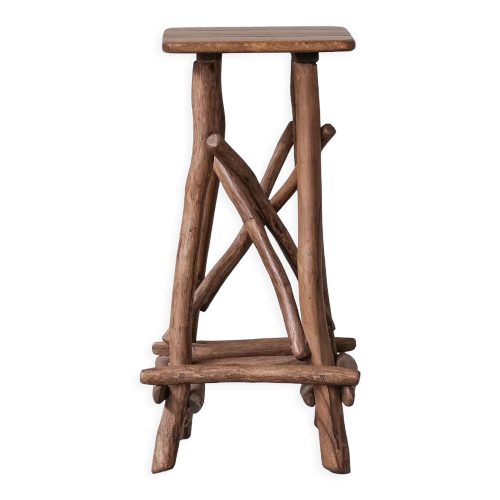 Wooden Mid-Century Bar Stool or Sculpture Pedestal (6 Available)