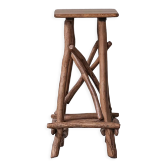 Tabouret de bar en bois du milieu du siècle ou piédestal de sculpture (6 disponibles)