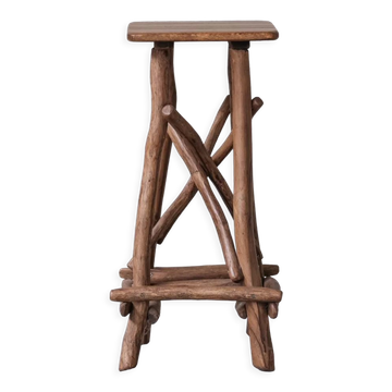 Tabouret de bar en bois du milieu du siècle ou piédestal de sculpture (6 disponibles)