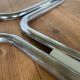 Coffee table chrome and smoked glass round 70s space age