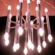 Lustre en chrome milieu du 20ème siècle, Sciolari distribué par Lightolier