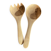 Olive wood salad servers