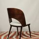 Dining chairs set of 4 oak wood white pearl buckle