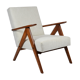 Vintage scandinavian armchair, 1960s, fully renovated, beige fabric