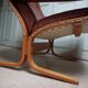 Fauteuil en cuir par Ingmar Relling pour Westnofa, Norvège, années 1970