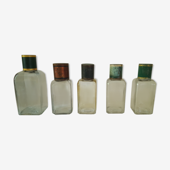 Pack of 5 antique pharmacy jars