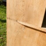 Superbe ancien meuble de métier à casiers et placard en chêne massif