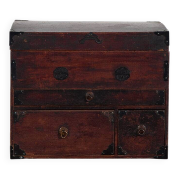 Small antique Japanese chest with drawers and compartments – Japan, around 1900