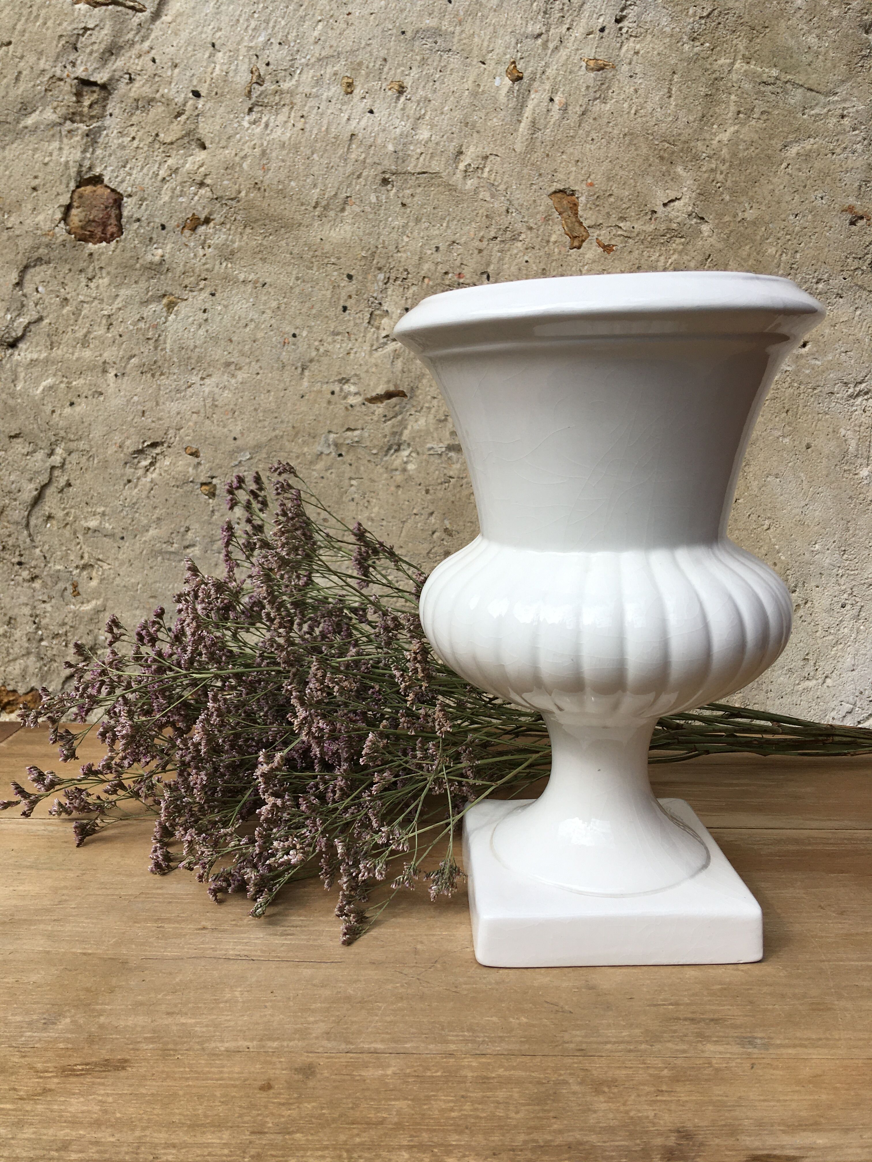 Vase Médicis blanc