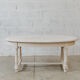 Oval solid wood table "Café Crème" Kumquat