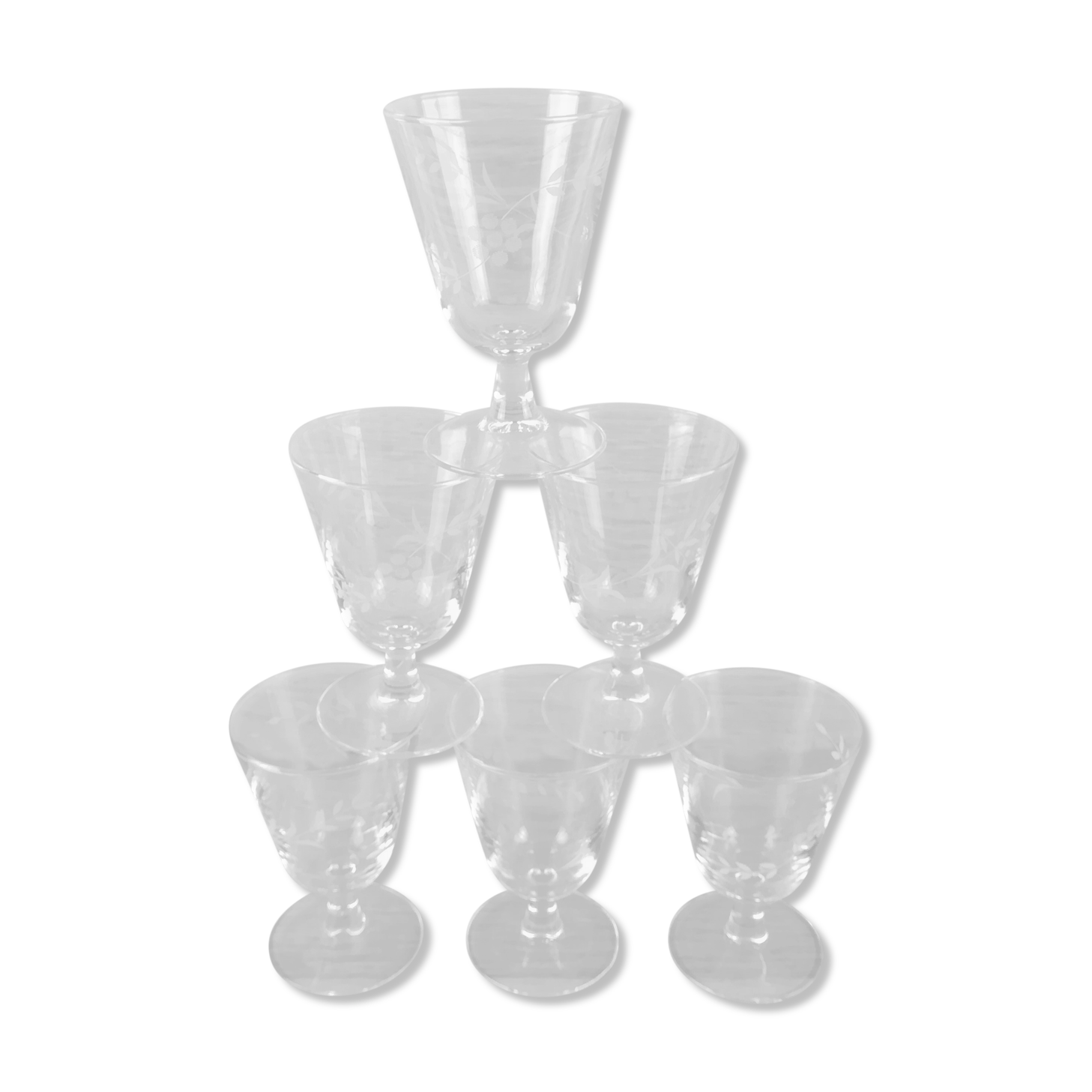 Lot de 6 verres à pied