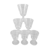 Set of 6 glasses on foot