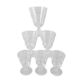 Lot de 6 verres à pied