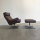 Lounge chair with hocker by Carl Straub, 1960s