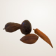 Ensemble de fruits décoratifs en bois sculpté