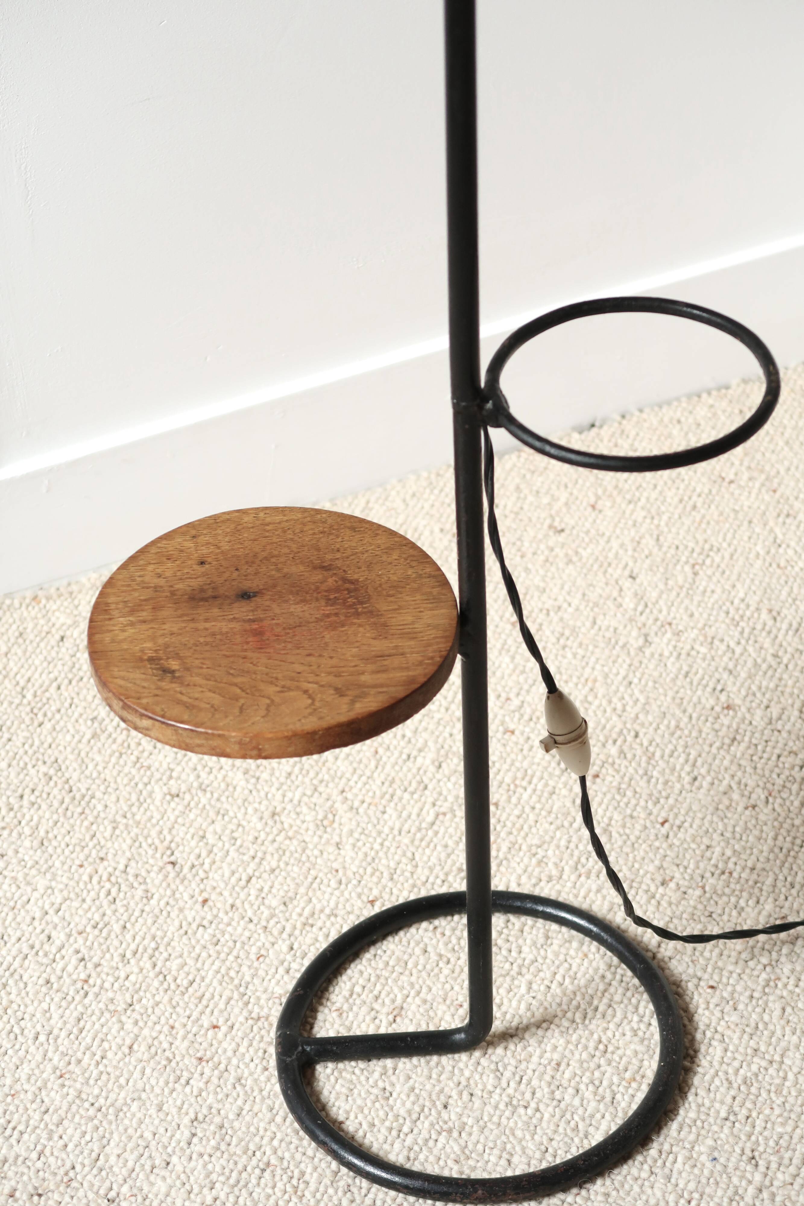 Lamp with shelf and plant stand, 1950s