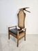 Vintage Hardwood Hall Chair with Hidden Storage & Valet Stand – Cane B