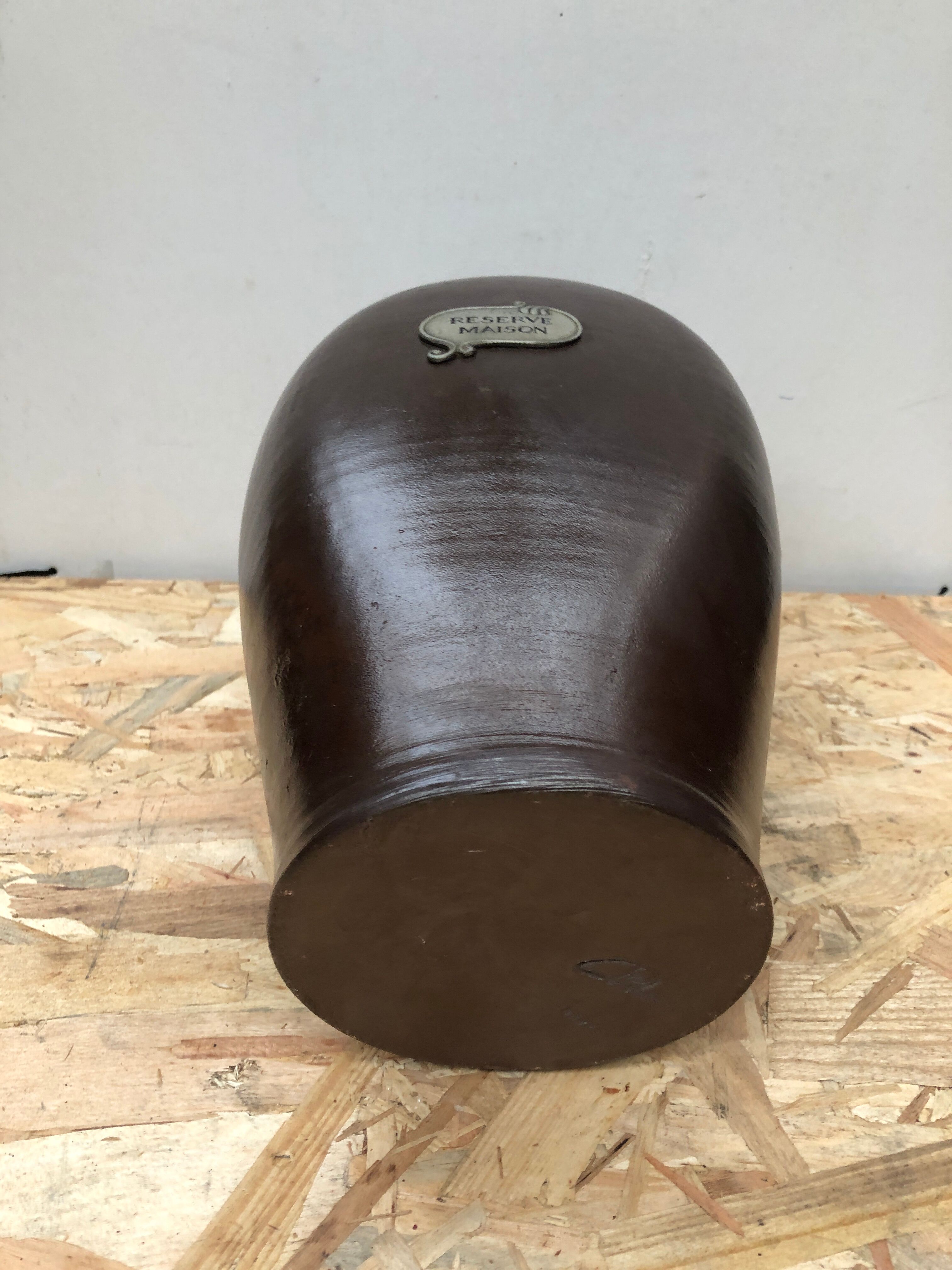 Old jar sandstone brown reserve house made in france vintage